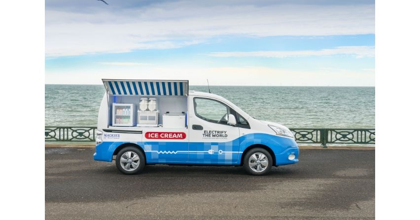 Elektryczna furgonetka do sprzedaży lodów