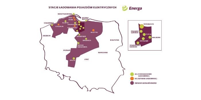Nowe stacje ładowania pojazdów elektrycznych od Energa