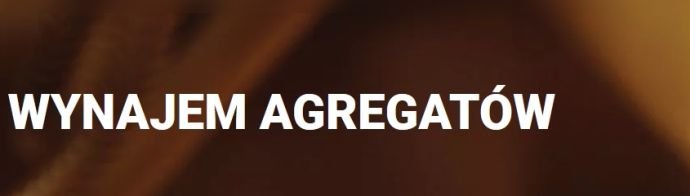 Wynajem agregatów