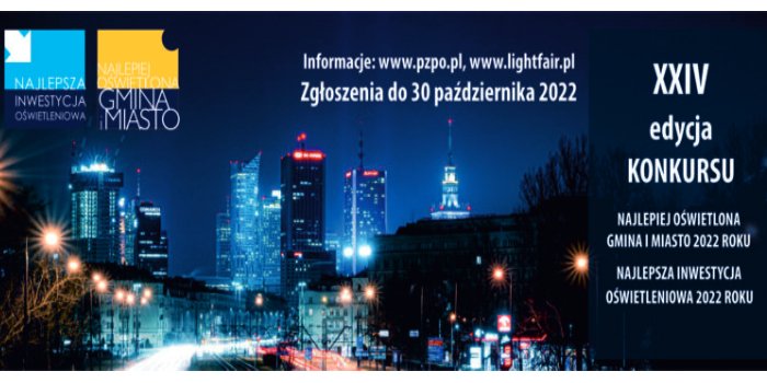 Konkurs na najlepiej oświetloną gminę i miasto oraz najlepszą inwestycję oświetleniową