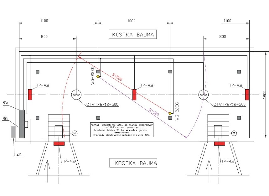 Uproszczony projekt detekcji stężenia CO oraz sterowania wentylacją w garażu zamkniętym - galeria