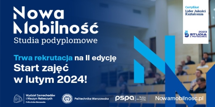 Trwa rekrutacja na studia podyplomowe z nowej mobilności na Politechnice Warszawskiej