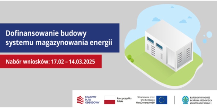 Ruszył nabór wniosków na dofinansowanie magazynów energii z KPO