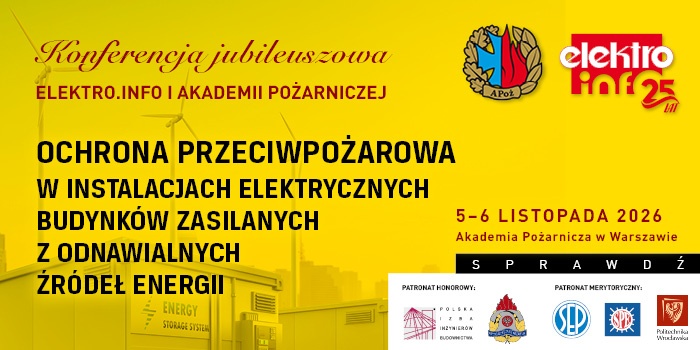 Jubileuszowa konferencja „elektro.info” i Akademii Pożarniczej – ruszyły zapisy!