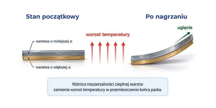 Elektrotermiczne mechanizmy działania wyzwalacza przeciążeniowego MCB