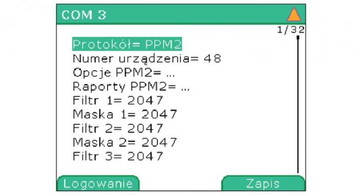 Rys. 2. Okno edycji parametrów interfejsu CAN oraz protokołu PPM2 w urządzeniu Mupasz 710 plus