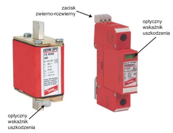 Fot. 2.  Wskaźniki uszkodzeń SPD typu 2