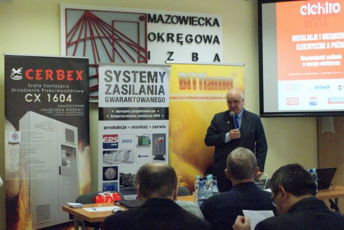 Konferencja „Instalacje i urządzenia elektryczne a pożar. Niezawodność zasilania w energię elektryczną”