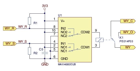 Rys. 1. Schemat ideowy układu sterowania bistabilnym przekaźnikiem elektromechanicznym