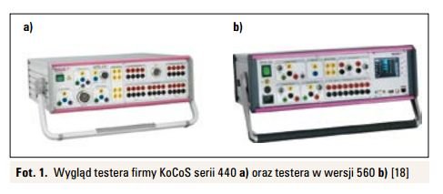 Wygląd testera firmy KoCoS serii 440 a) oraz testera w wersji 560 b) [18]