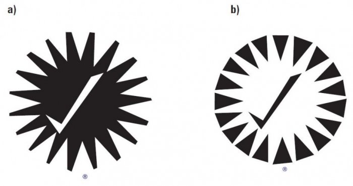 Rys. 3.  PV Quality Mark (a) i PV Quality Seal (b): a) 56 (przykład Numeru Identyfikacyjnego NCB) MC-001-07              MC-001-07 (przykład Identyfikatora Użytkownika), b) 56 (przykład Numeru Identyfikacyjnego NCB) MC-001-07             MC-001-07 (przyk.