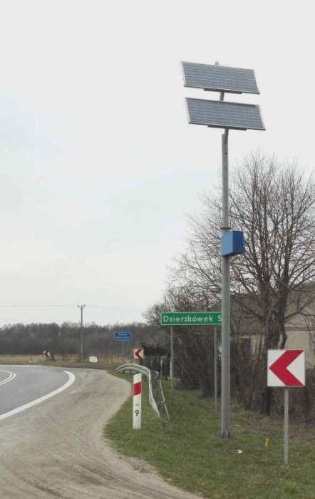 Przykładowa instalacja autonomiczne zasilana energią słoneczną
