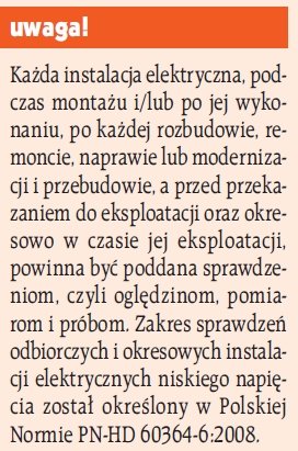ei 4 2009 przeglad i kontrola instalacji elektrycznych i instalacji urzadzen piorunochronnych w budynku uwaga