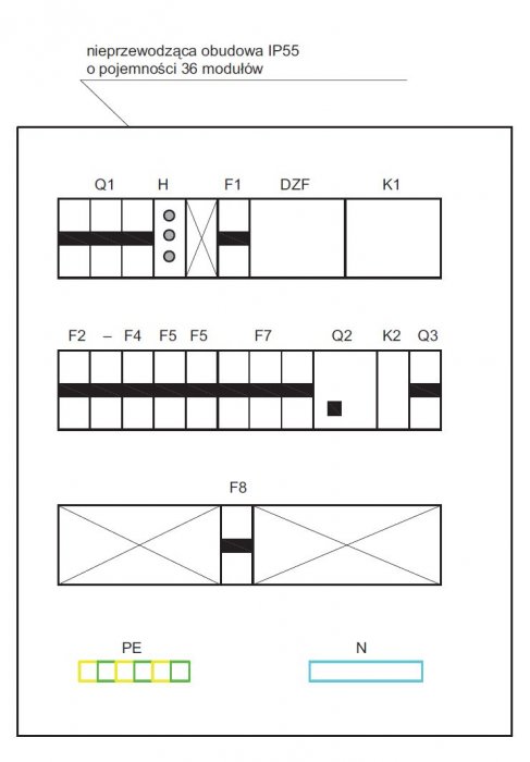 rys 3 schemat montazowy rozdzielnicy rsl