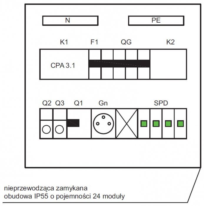 rys 3 schemat montazowy szafki sterowania oswietleniem
