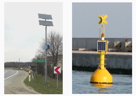 Fot. 1-2. Przykładowe instalacje autonomiczne zasilane energią słoneczną; fot. G. Mazurek