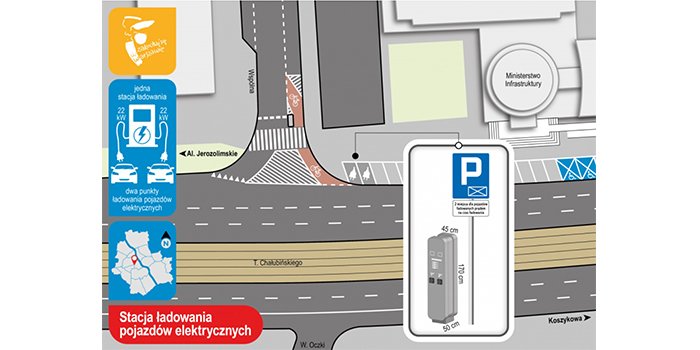 Będą nowe stacje ładowania pojazd&oacute;w elektrycznych w Warszawie, fot. UM Warszawa