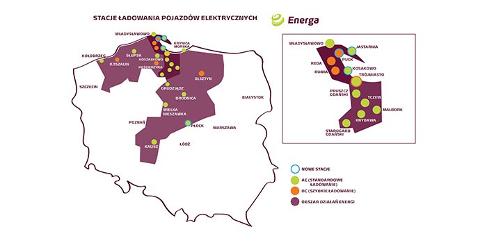 Stacje ładowania Energi, fot. Energa
