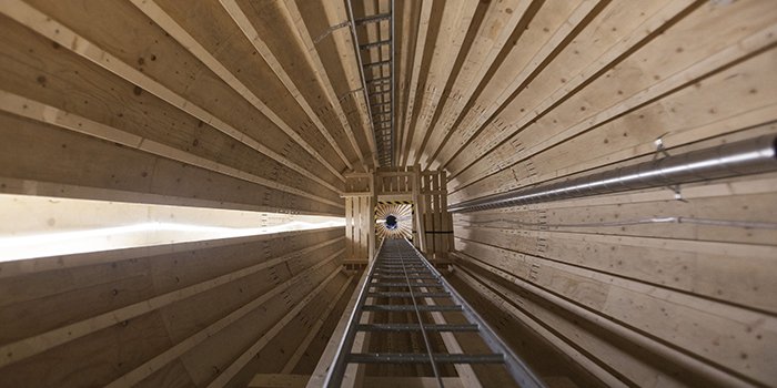 Elektrownia wiatrowa na drewnianej wieży, fot. modvion.com