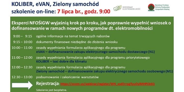 Szkolenie z wypełniania wniosk&oacute;w o dopłatę na elektromobilność, fot. NFOŚiGW