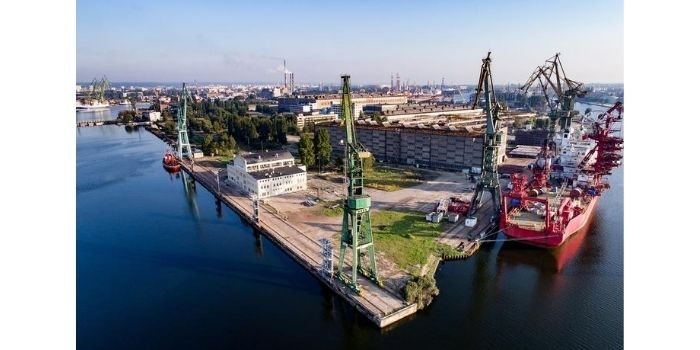 W stoczni w Gdańsku powstaje konstrukcja do morskiej stacji elektroenergetycznej, fot. portalmorski.pl