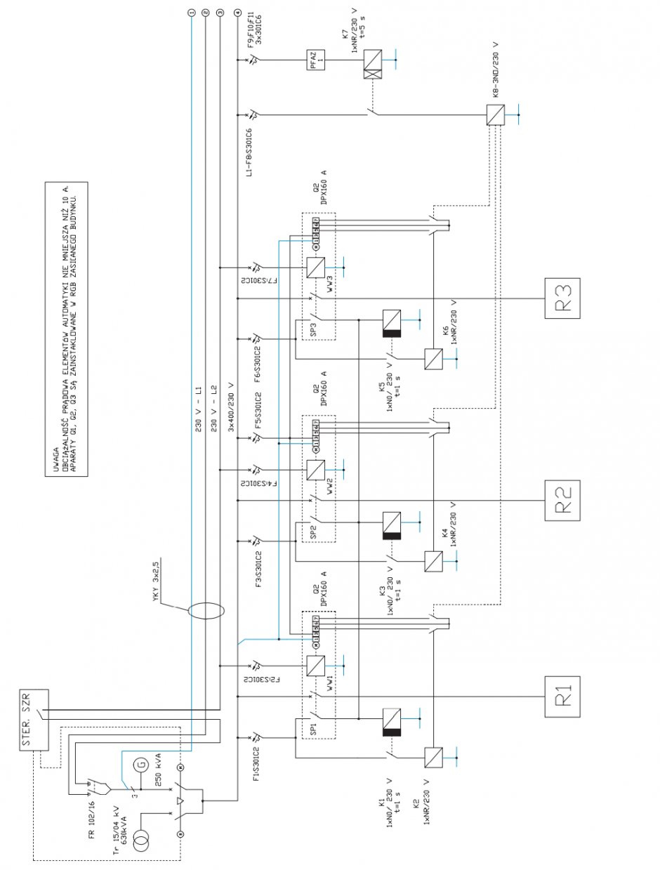 Schemat ideowy układu automatyki cz. 1