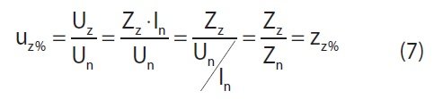 pomiary impedancji zwarcia transformatorow wzor7 