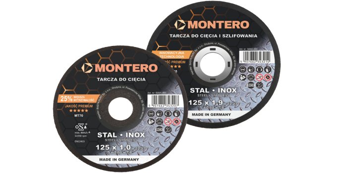 Tarcze do cięcia i szlifowania metalu marki Montero