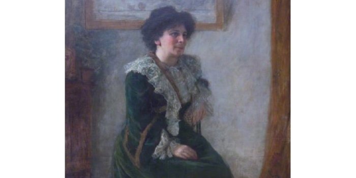 Portret Herthy Ayrton z 1906 r. autorstwa Heleny Darmesterter