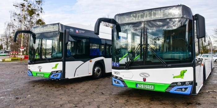 Kolejne elektryczne Solarisy w Szczecinie. Fot. UM Szczecin