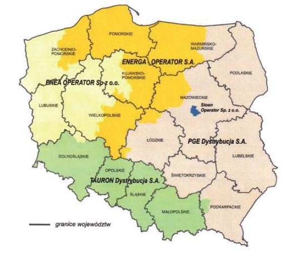rys1 obszary dzialania operatorow systemow dystrybucyjnych