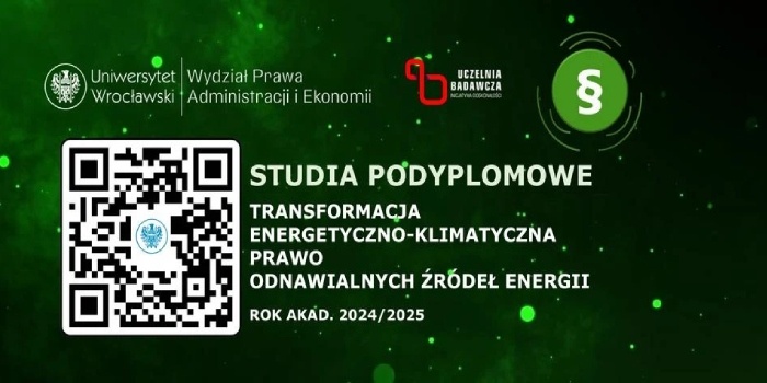 Studia podyplomowe z prawa dotyczącego OZE na Uniwersytecie Wrocławskim