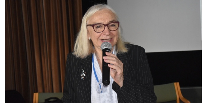 Prezes Poznańskiego Oddziału SEP, prof. dr hab. inż. Aleksandra Rakowska, otwiera obrady XXVII Sympozjum