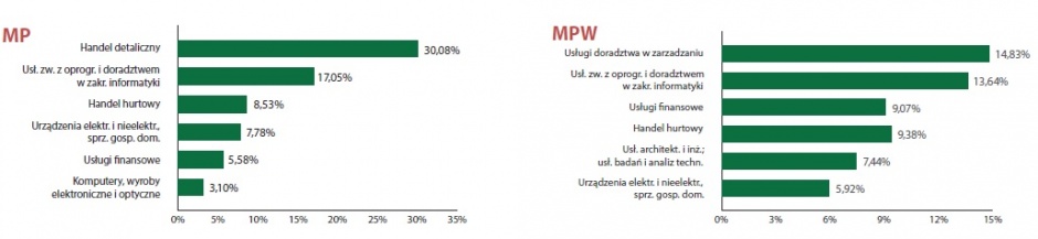 rys3 sektory gospodarki z najwiekszym udzialem zagregowanych efektow mnoznikowych dla zatrudnienia