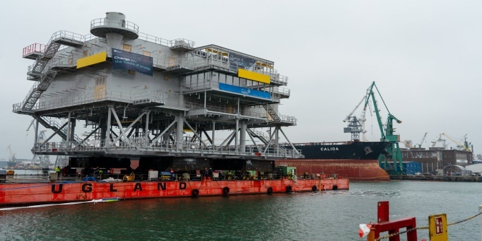 Morska stacja elektroenergetyczna wykonana w ramach projektu Baltic Power. Fot. N. Kawalerowicz/Gdynia.pl