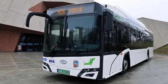 Autobusy elektryczne będą stanowić 90% floty do 2050 roku. Fot. MZK Toruń