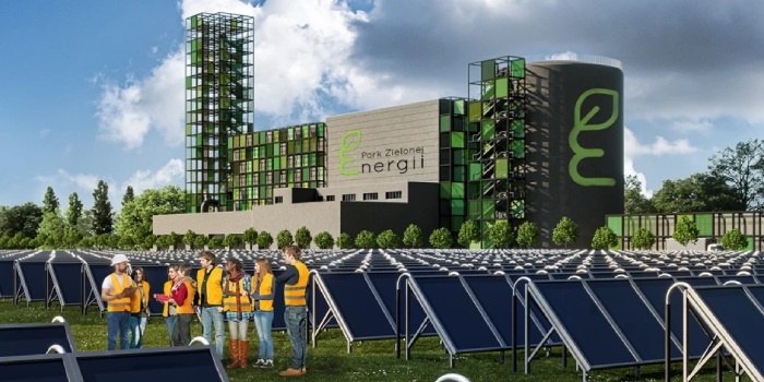 Wizualizacja Parku Zielonej Energii w Gliwicach. Fot. materiały prasowe PEC Gliwice