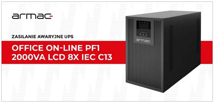 Akumulatory są sercem każdego zasilacza awaryjnego &ndash; i najdroższym elementem serwisowym. Dlatego Armac wyposażył PF1 Dust-free w inteligentne zarządzanie energią. fot. Armac