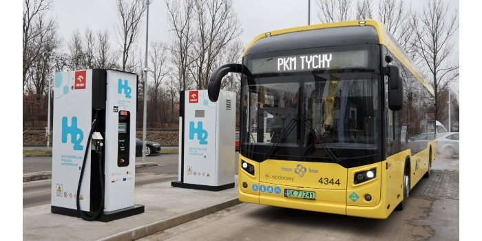 Pilotaż autobus&oacute;w wodorowych w G&oacute;rnośląsko-Zagłębiowskiej Metropolii. Fot. FB Katowice &ndash; oficjalny profil miasta