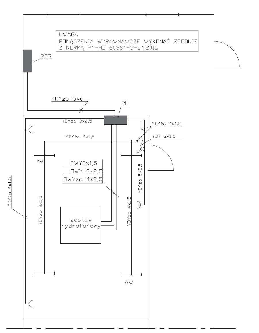 plan projektowanej instalacji