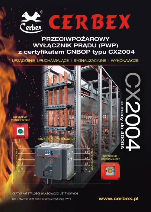 certyfikowany przeciwpozarowy wylacznik pradu cx2004